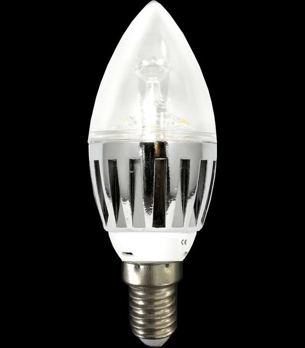 LED Light Bulbs: Candle Design 3W AC185~265V Cool White, Aluminium Heat Sink. Collections Allowed.