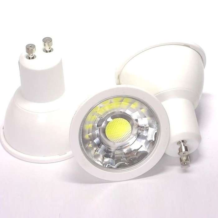 LED Light Bulbs Wide Beam Angle 6W GU10 AC185~265V Cool White COB Downlights. Collections Allowed.