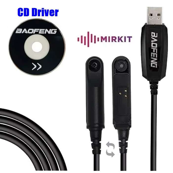 USB Programming Cable plus CD For Two-Way Walkie Talkie Radios / Transceivers. Collections Allowed.