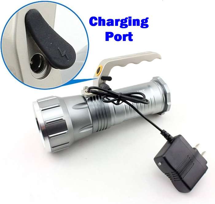 Rechargeable CREE LED High Performance Searchlight Emergency Torch. Collections Are Allowed.