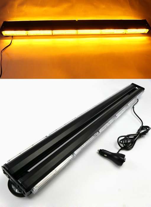 Magnetic Mount LED Double Side Strobe Flash Light Bar 90cm. Amber Orange Yellow. Collections Allowed
