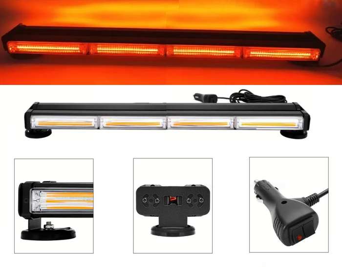 Construction Vehicle Strobe Flash LED Double Side Light Bar 60cm. Amber Orange. Collections Allowed.