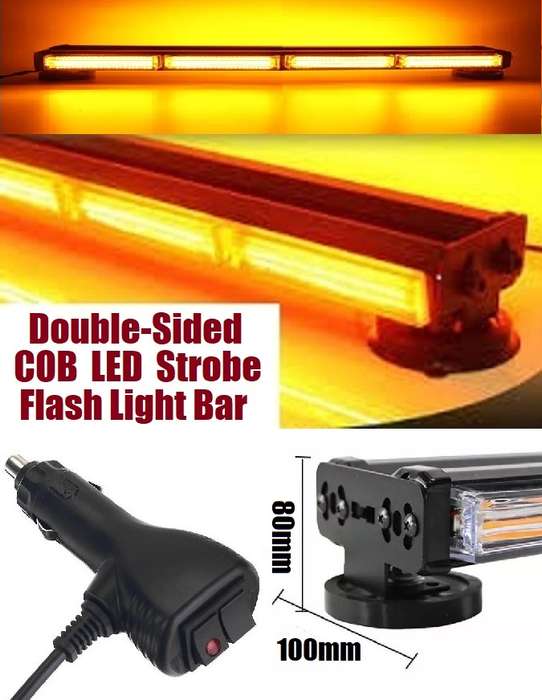 Construction Vehicle Strobe Flash LED Double Side Light Bar 60cm. Amber Orange. Collections Allowed.