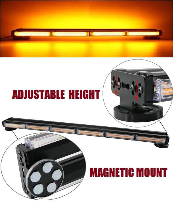 Construction Vehicle Strobe Flash LED Double Side Light Bar 60cm. Amber Orange. Collections Allowed.