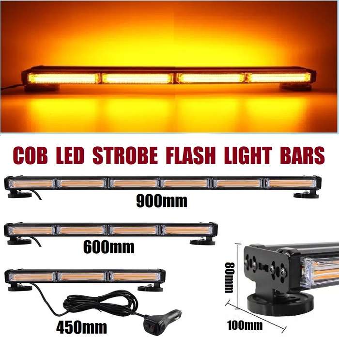 Construction Vehicle Strobe Flash LED Double Side Light Bar 60cm. Amber Orange. Collections Allowed.