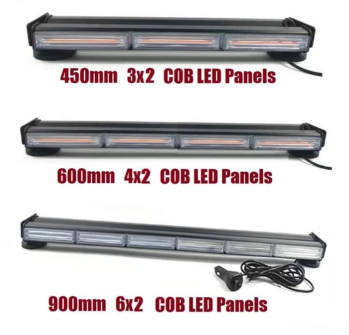 Magnetic Mount LED Double Side Strobe Flash Light Bar 90cm. Amber Orange Yellow. Collections Allowed