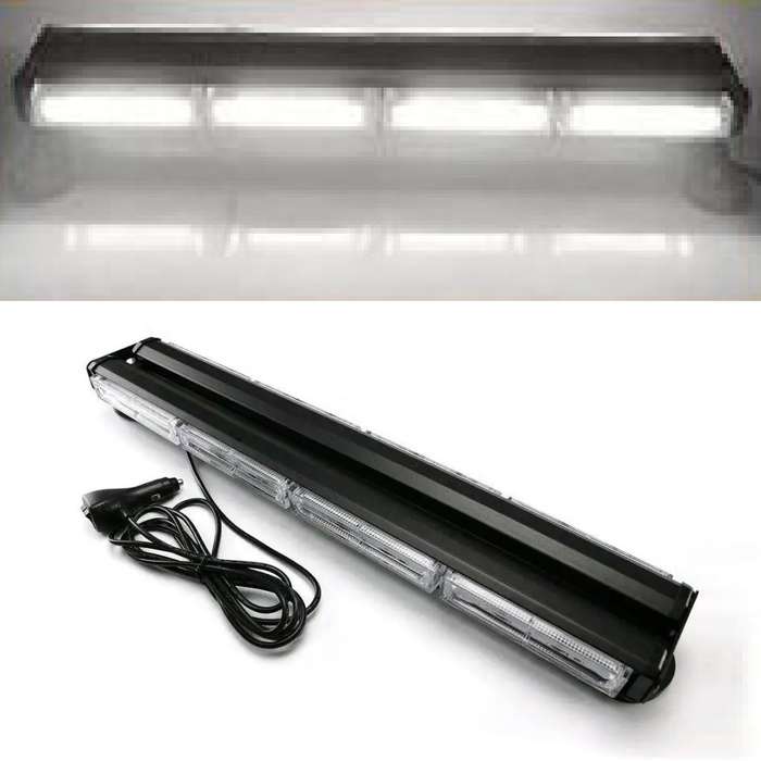 Cool White Double-Sided LED Vehicle Flash Strobe Light Bar 600mm Magnetic Mount. Collections Allowed