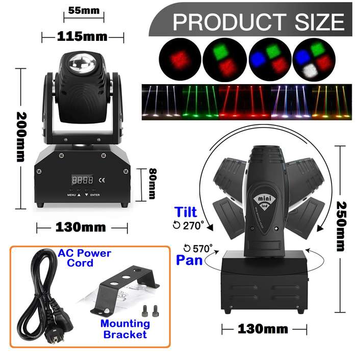 Professional Disco Moving Head Light DMX512 Stage Light, DJ Party Light. Collections Are Allowed.