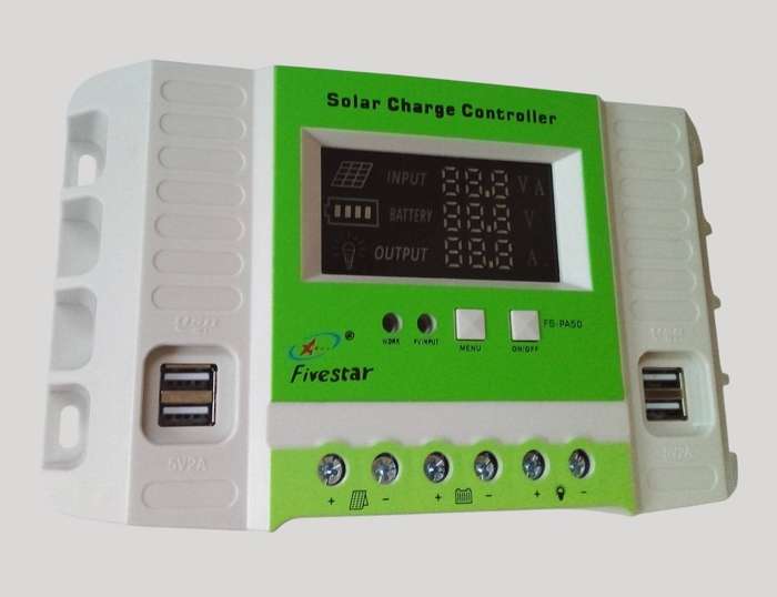 FiveStar 50A 12V / 24V PWM Solar Charge Controller / Regulator With 4 USB Ports. Collections Allowed