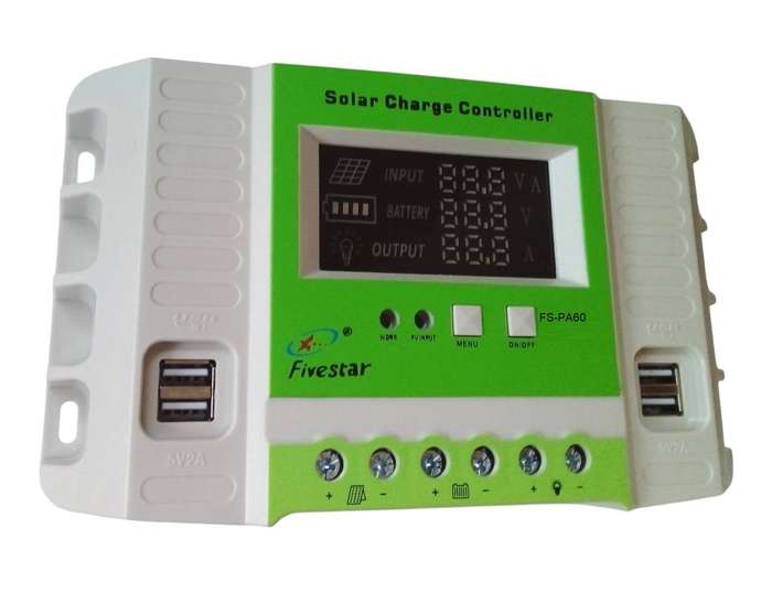 FiveStar 60A 12V / 24V PWM Solar Charge Controller / Regulator With 4 USB Ports. Collections Allowed