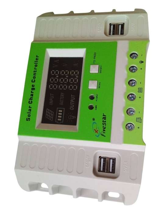 FiveStar 60A 12V / 24V PWM Solar Charge Controller / Regulator With 4 USB Ports. Collections Allowed