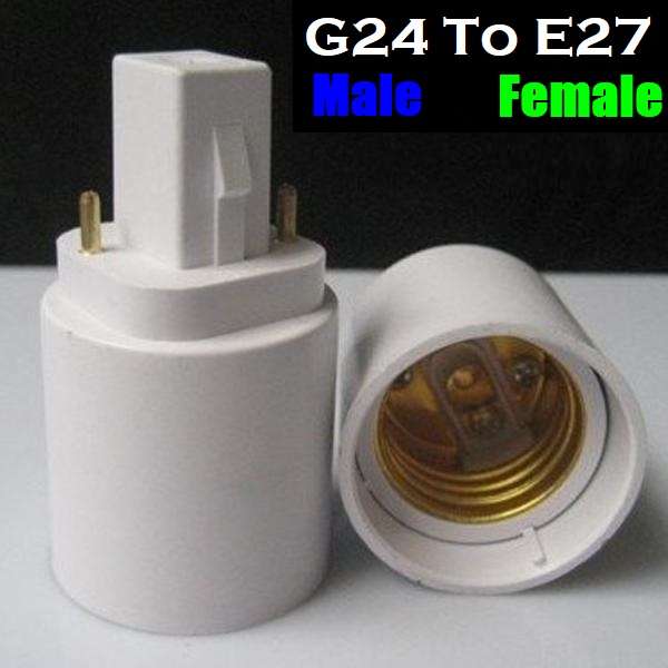 Light Bulb, Lamp Socket Converters, Adapters (Adaptors). G24 Male To E27 Female. Collections Allowed