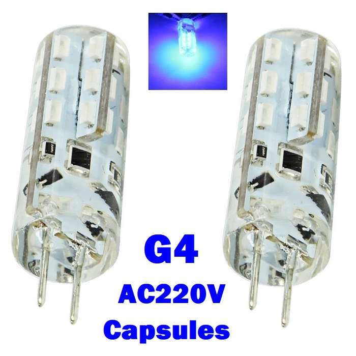 Blue G4 LED 3W Capsules Lamps Globes. Corn Design G4 SMD LED Light Bulbs AC220V. Collections Allowed