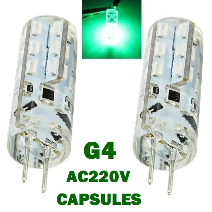G4 SMD LED Light Bulbs AC220V Green G4 LED Corn Design Capsules, Lamps, Globes. Collections Allowed.