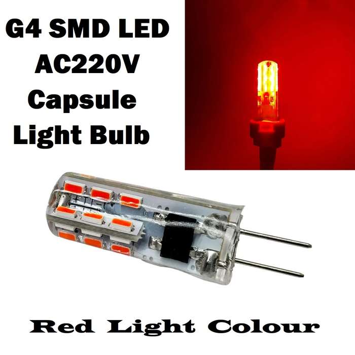 G4 SMD LED Light Bulbs AC220V Red G4 LED Corn Design Capsules, Lamps, Globes. Collections Allowed.