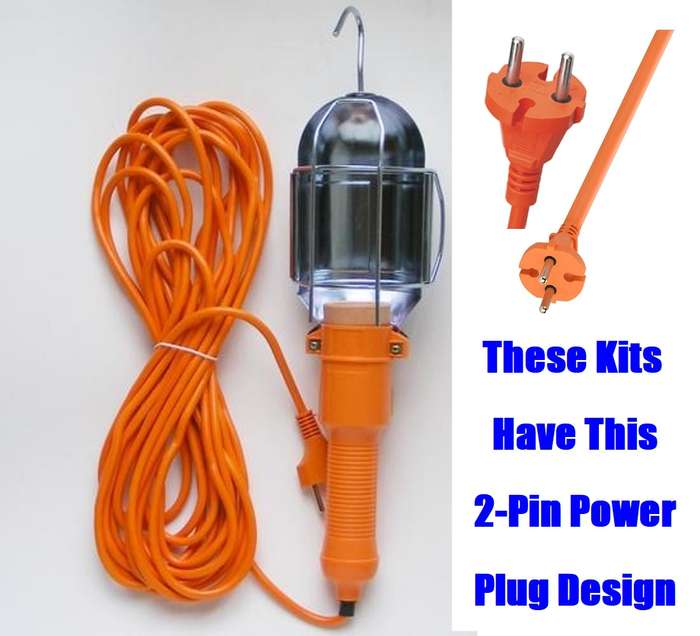 Portable Electric Hand Held Heavy Duty Lamp with Extension Cable plus LED Bulb. Collections Allowed.