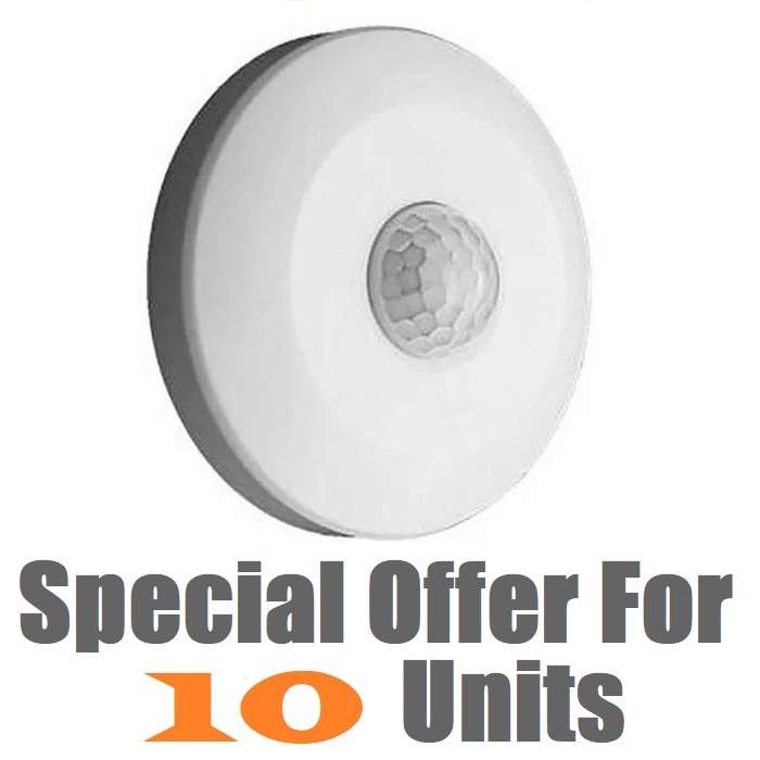 10 Units Of Infrared Motion Sensor Switch PIR 360° Detection Range, AC220~240V. Collections Allowed.