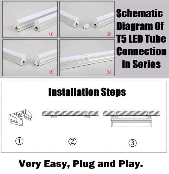 Blue LED T5 Integrated Tube Lights 120cm 1.2m Complete With Brackets & Fittings. Collections Allowed