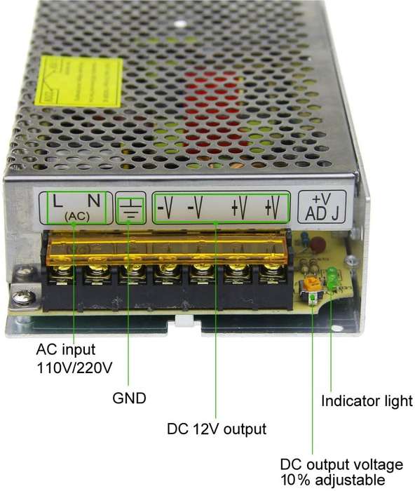 20A 12V 240W Universal ACDC Transformer, Ventilated Switching Power Supply Unit. Collections Allowed
