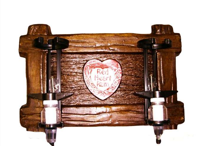 Liquor Dispensers: Red Heart Premium Rum plus 2 Sets of Optics. New Products. Collections Allowed.