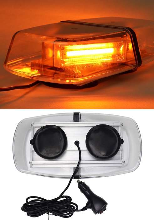 Strobe Flash Car Roof Top High Intensity Amber Orange Yellow COB LED Light Bar. Collections Allowed.
