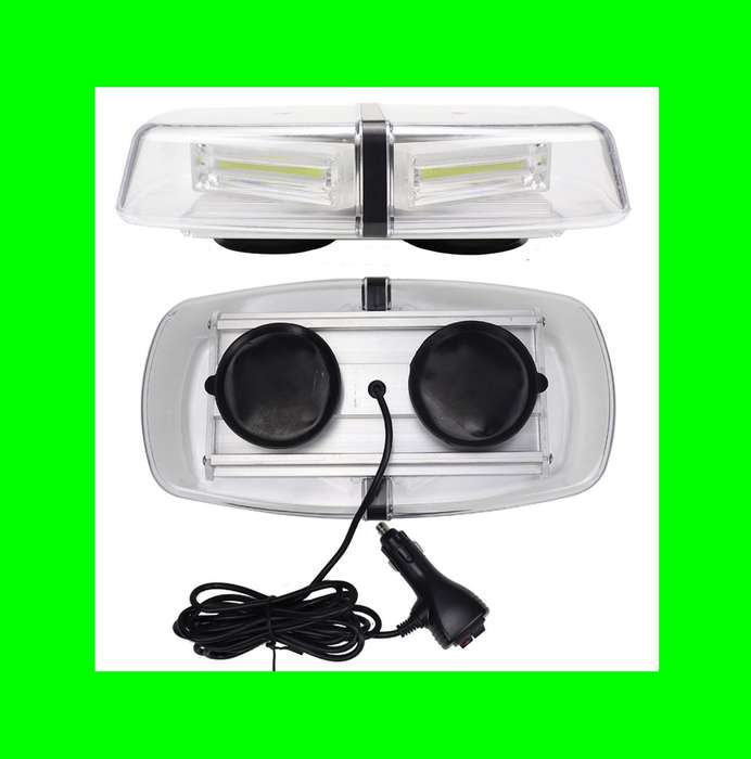 Strobe Flash Magnetic Vehicle Roof Top Green High Intensity COB LED Light Bar. Collections Allowed.