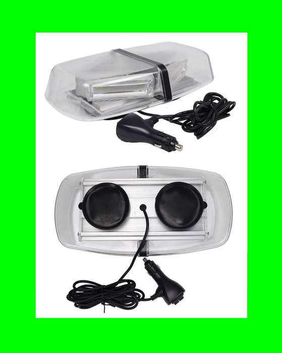 Strobe Flash Magnetic Vehicle Roof Top Green High Intensity COB LED Light Bar. Collections Allowed.