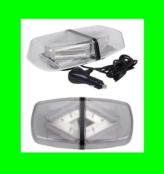 Strobe Flash Magnetic Vehicle Roof Top Green High Intensity COB LED Light Bar. Collections Allowed.