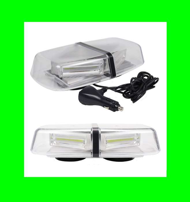 Strobe Flash Magnetic Vehicle Roof Top Green High Intensity COB LED Light Bar. Collections Allowed.