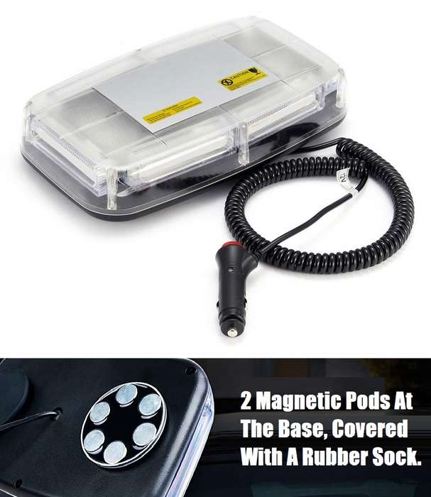 High Intensity Cool White COB LED Strobe Flash Vehicle Roof Top Light Bar. Collections Are Allowed.