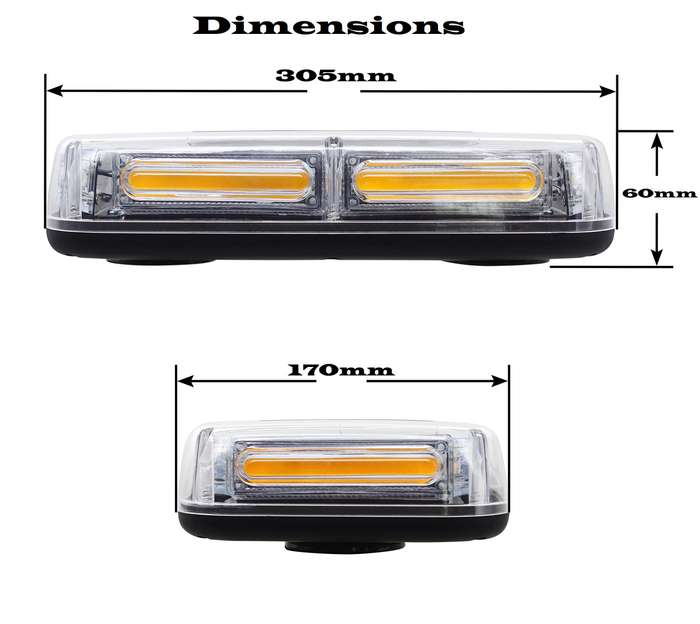 Red High Intensity 12V/24V COB LED Strobe Flash Magnetic Car Roof Top Light Bar. Collections Allowed