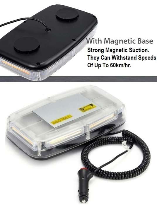 Red High Intensity 12V/24V COB LED Strobe Flash Magnetic Car Roof Top Light Bar. Collections Allowed