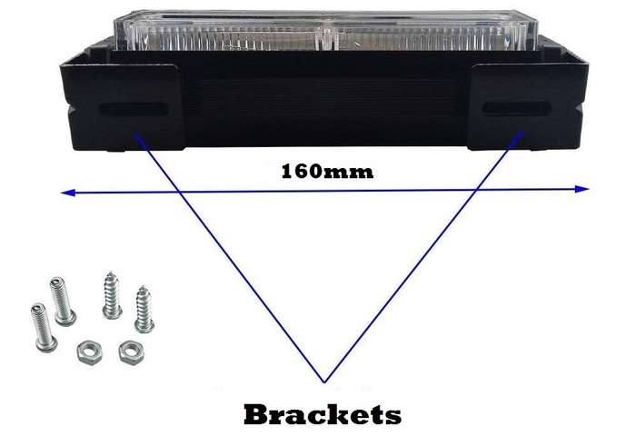 Cool White COB LED Flash Strobe Grille Bumper Cluster Side Marker Lights 12V. Collections Allowed.