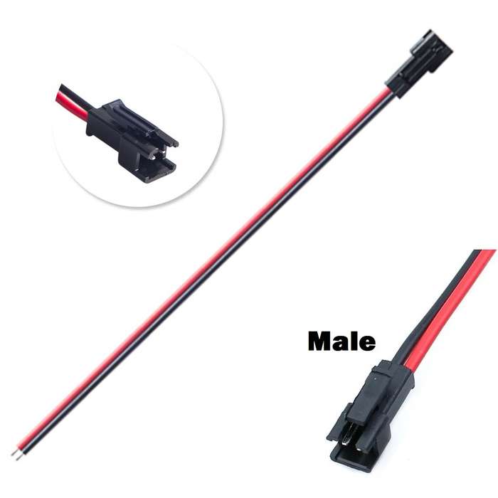 JST XH 2-Pin 2.54mm 2P Lockable Male Connector Plug On 135mm Long Flex Wire. Collections Allowed.
