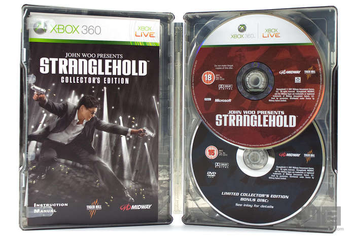 John Woo Present Stranglehold Collector's  Edition Steel Case  Xbox 360