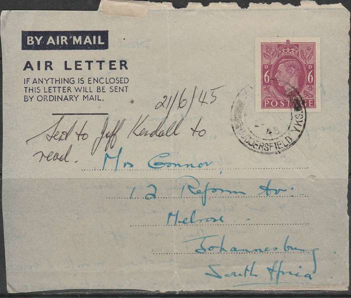 A FRONT OF A AIR LETTER 1945 LOOK SCAN