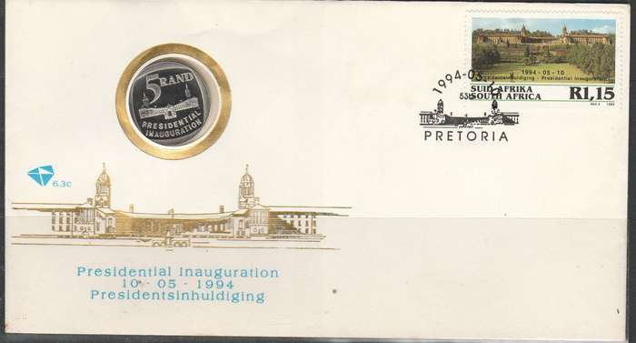 A PRESIDENTIAL INAUGURATION COVER WITH MAJOR VARIETY ON THE R5 COIN SCARCE LOOK SCAN X 2