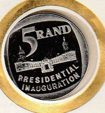 A PRESIDENTIAL INAUGURATION COVER WITH MAJOR VARIETY ON THE R5 COIN SCARCE LOOK SCAN X 2