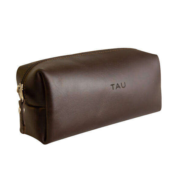 Genuine Leather Pouch with Zippere