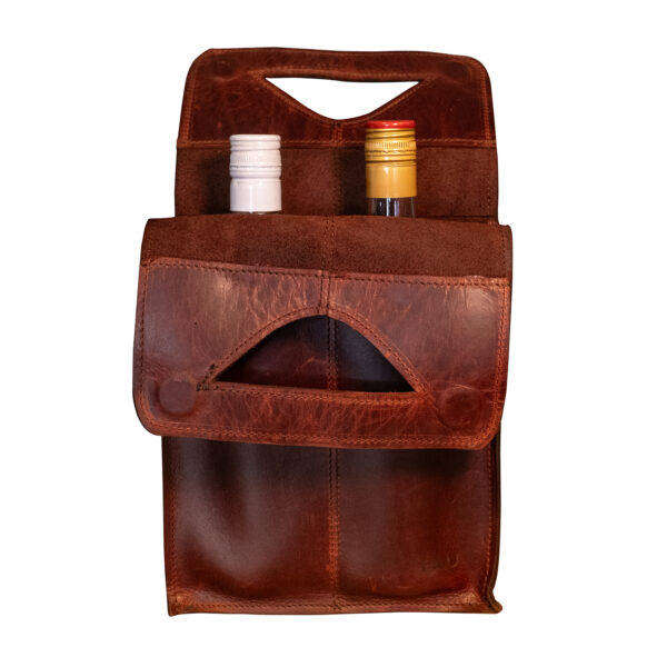 Genuine Leather Luxury Double Wine Carrier