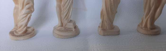 VINTAGE A. SANTINI IVORINE FIGURINES - SET OF 4 - MADE IN ITALY (14 - 15cm)