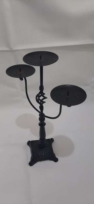 WROUGHT IRON CANDLE HOLDER  38CM | HAND-FORGED ELEGANCE & RUSTIC CHARM