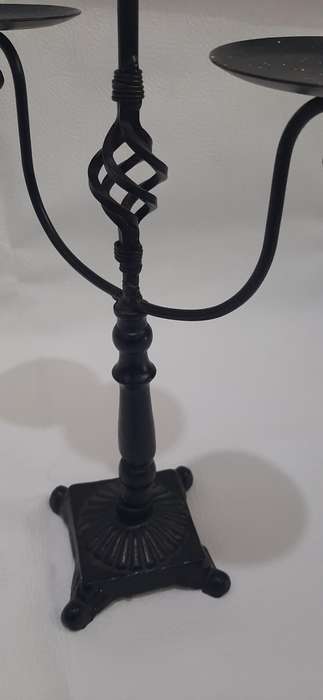 WROUGHT IRON CANDLE HOLDER  38CM | HAND-FORGED ELEGANCE & RUSTIC CHARM