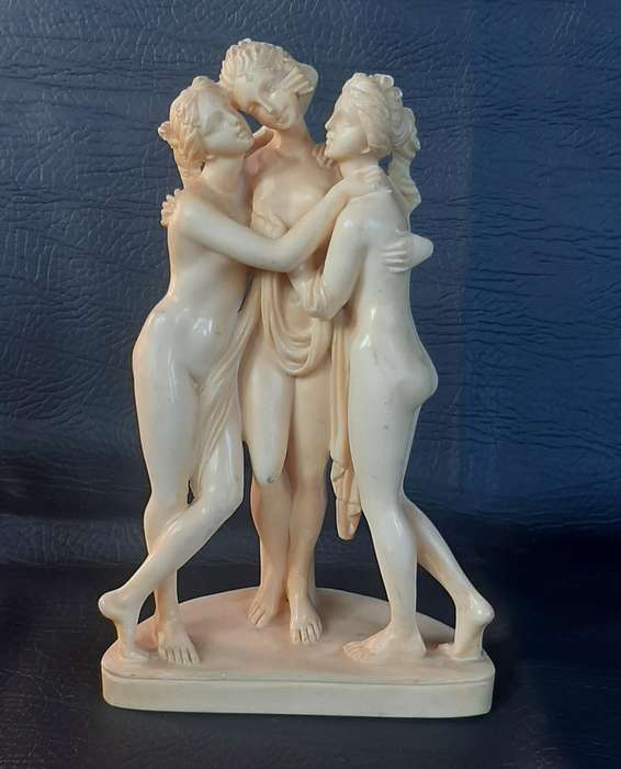 SANTINI ITALIAN SCULPTURE  THE THREE GRACES IN ETERNAL EMBRACE
