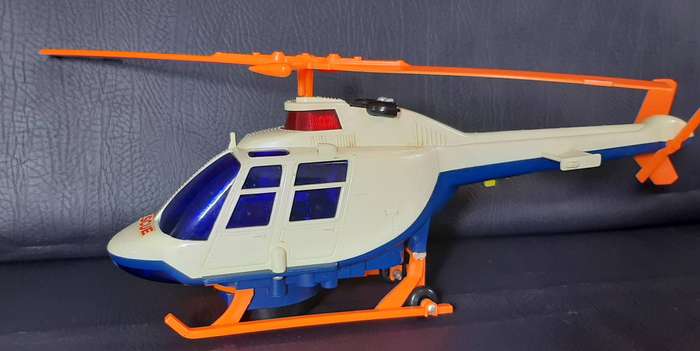 MID-1980s BATTERY-OPERATED RESCUE HELICOPTER  LARGE SCALE, GREAT CONDITION