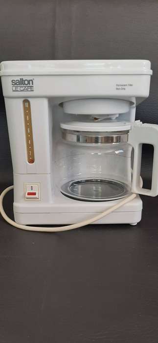 VINTAGE WHITE ECafé COFFEE MAKER  PERMANENT FILTER + NON-DRIP  WORKING CONDITION