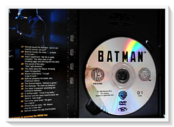 Batman - 1989 Version (Keaton & Nicholson) - The Best Batman Movie Ever - Disc & Casing VG+