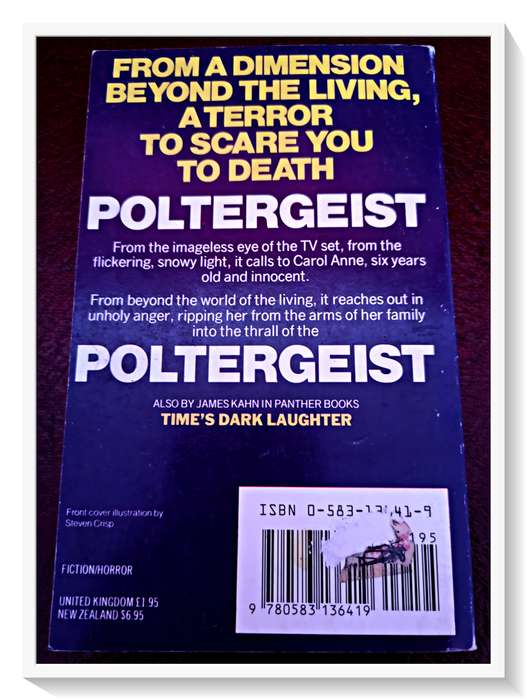 James Kahn - Poltergeist - Collectable Horror Paperbacks from the 80s - Condition: Very Good*