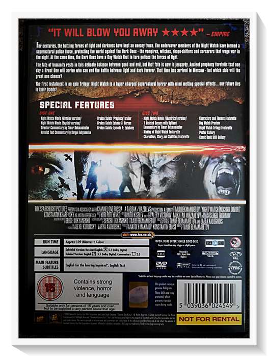 Night Watch - Two-Disc Special Edition - Casing and Both Discs in Very Good Condition