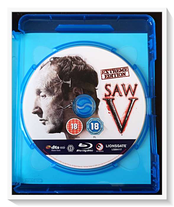 SAW V - Blu-Ray - EXTREME EDITION - PG18VHL - Disc and Casing in Excellent Condition ***